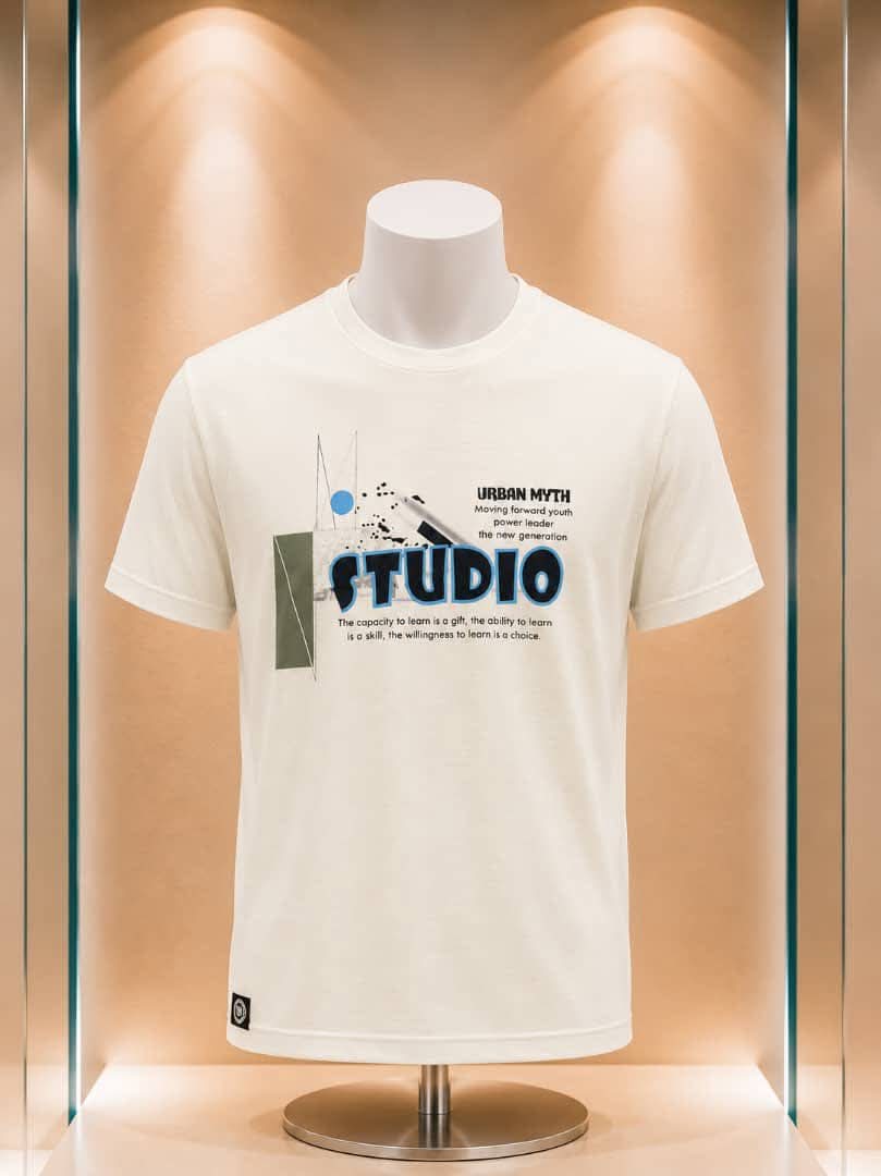T-shirt écru imprimé Studio
