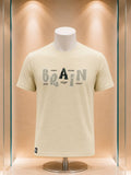 T-shirt beige imprimé Brain