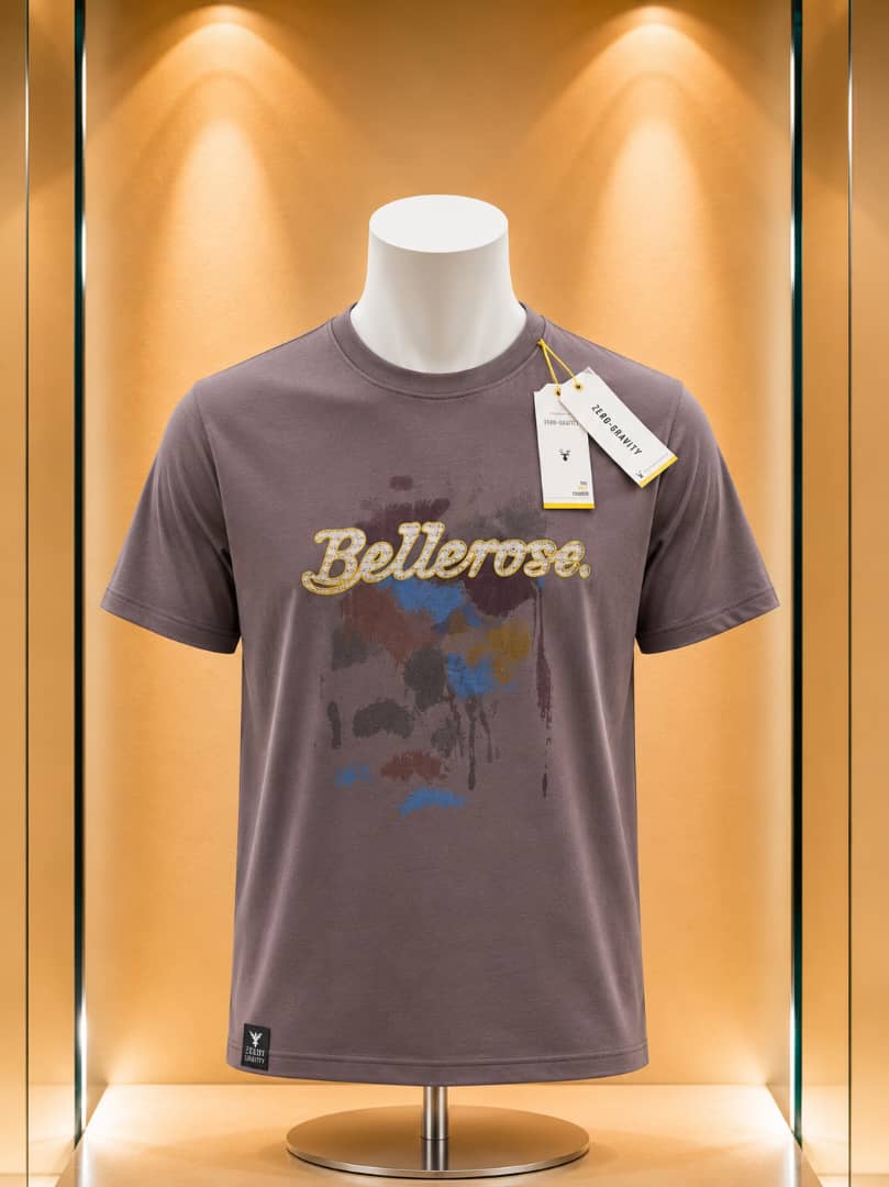 T-shirt mauve imprimé Bellerose