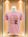 T-shirt rose imprimé Modern