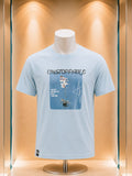 T-shirt bleu clair imprimé Unstoppable