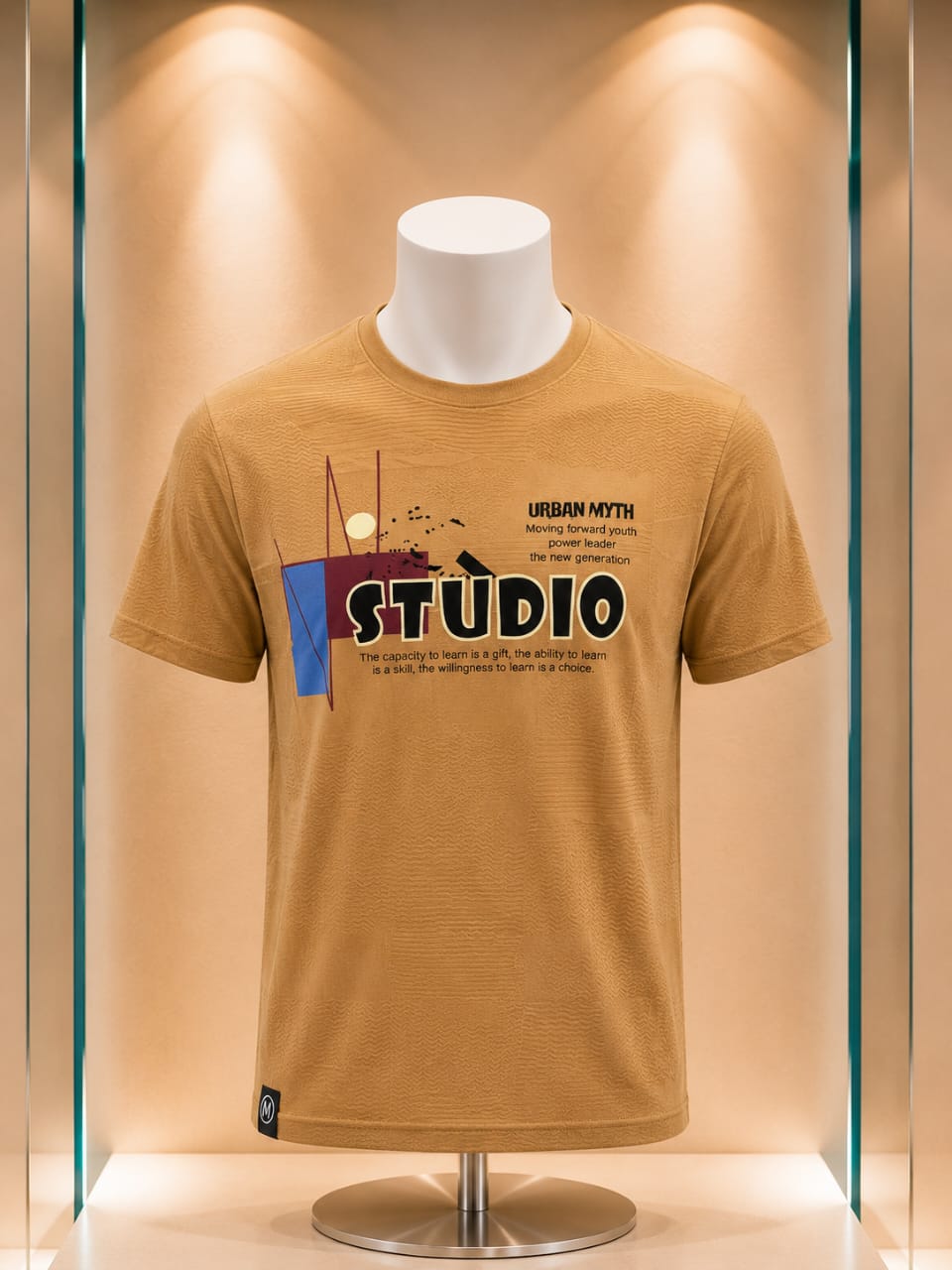 T-shirt camel imprimé Studio