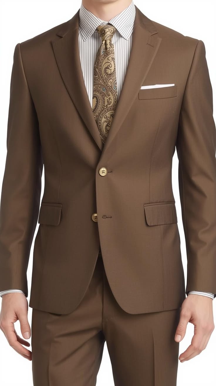Costume 2 pièces marron chocolat