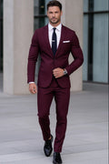 Costume 2 pièces slim bordeaux