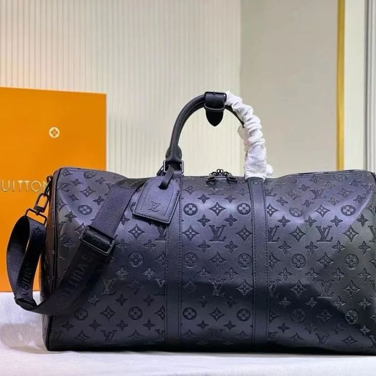 Sac de Voyage Homme Noir Brillant